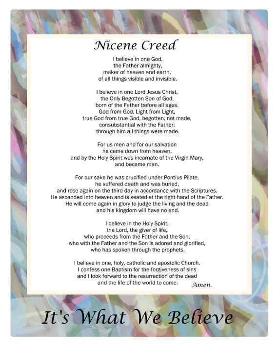nicene creed printable
