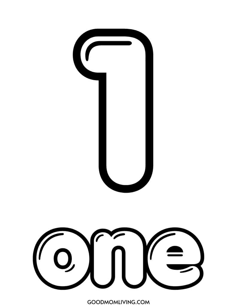 number outline printable number outline printable