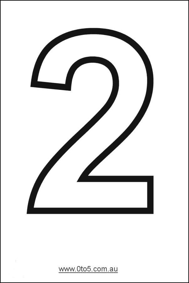 number two printable