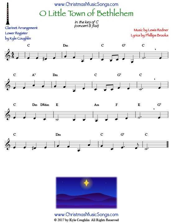 o little town of bethlehem printable lyrics