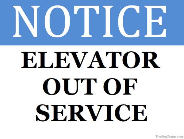 out of service sign printable