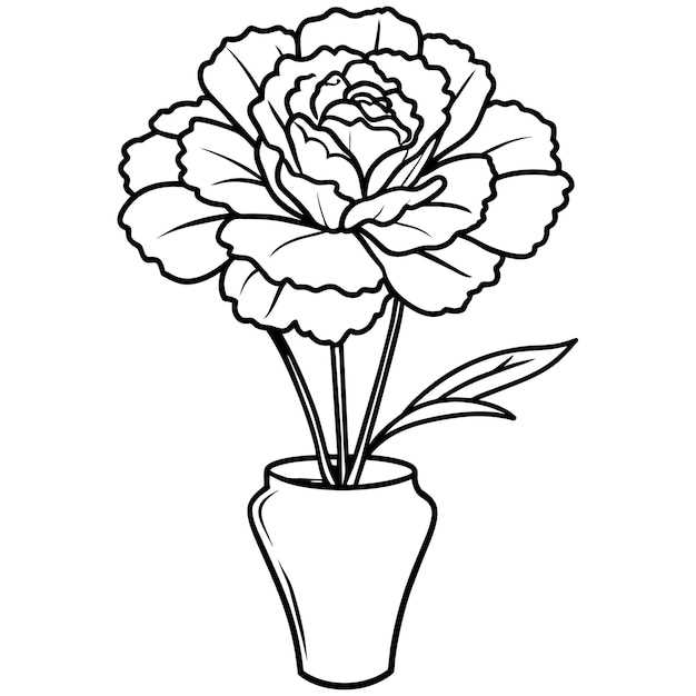outline printable vase template