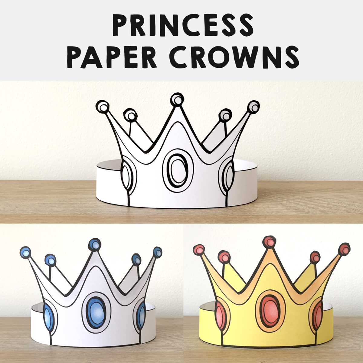 paper crown template printable