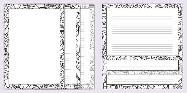 paper with borders printable