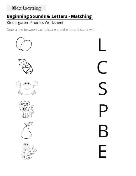 phonics worksheets for kindergarten printable free