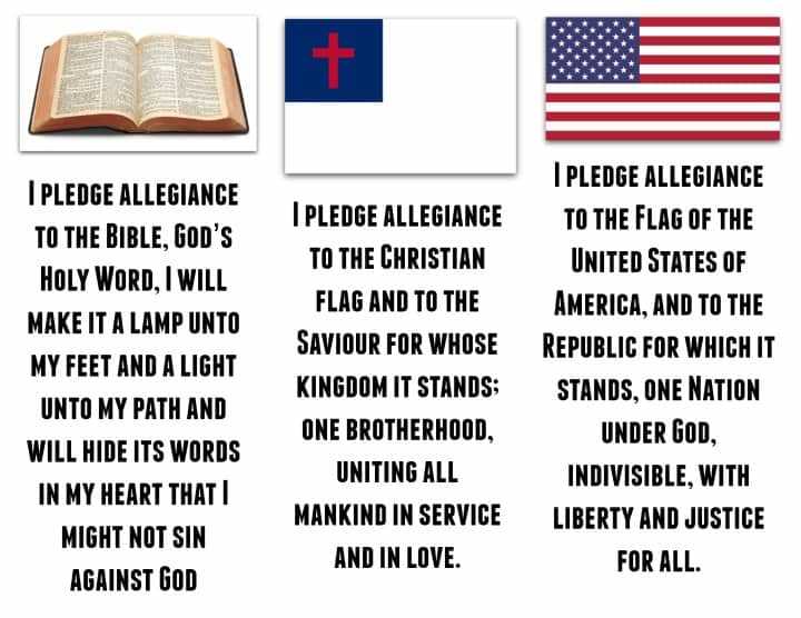 pledge to christian flag printable