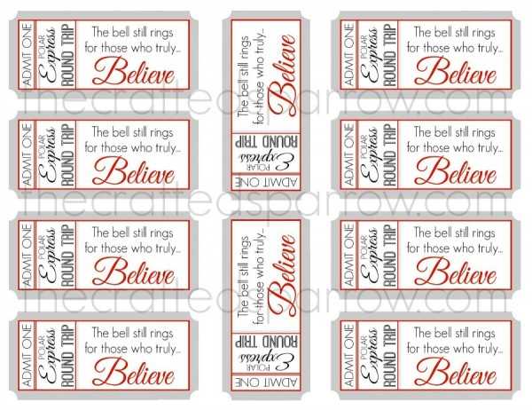 polar express ticket printable