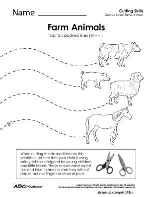 preschool cutting practice printable