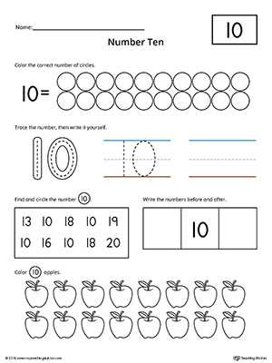 preschool number sheets printables