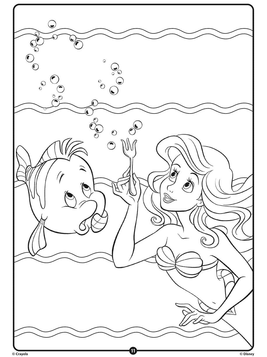 princess ariel printable coloring pages