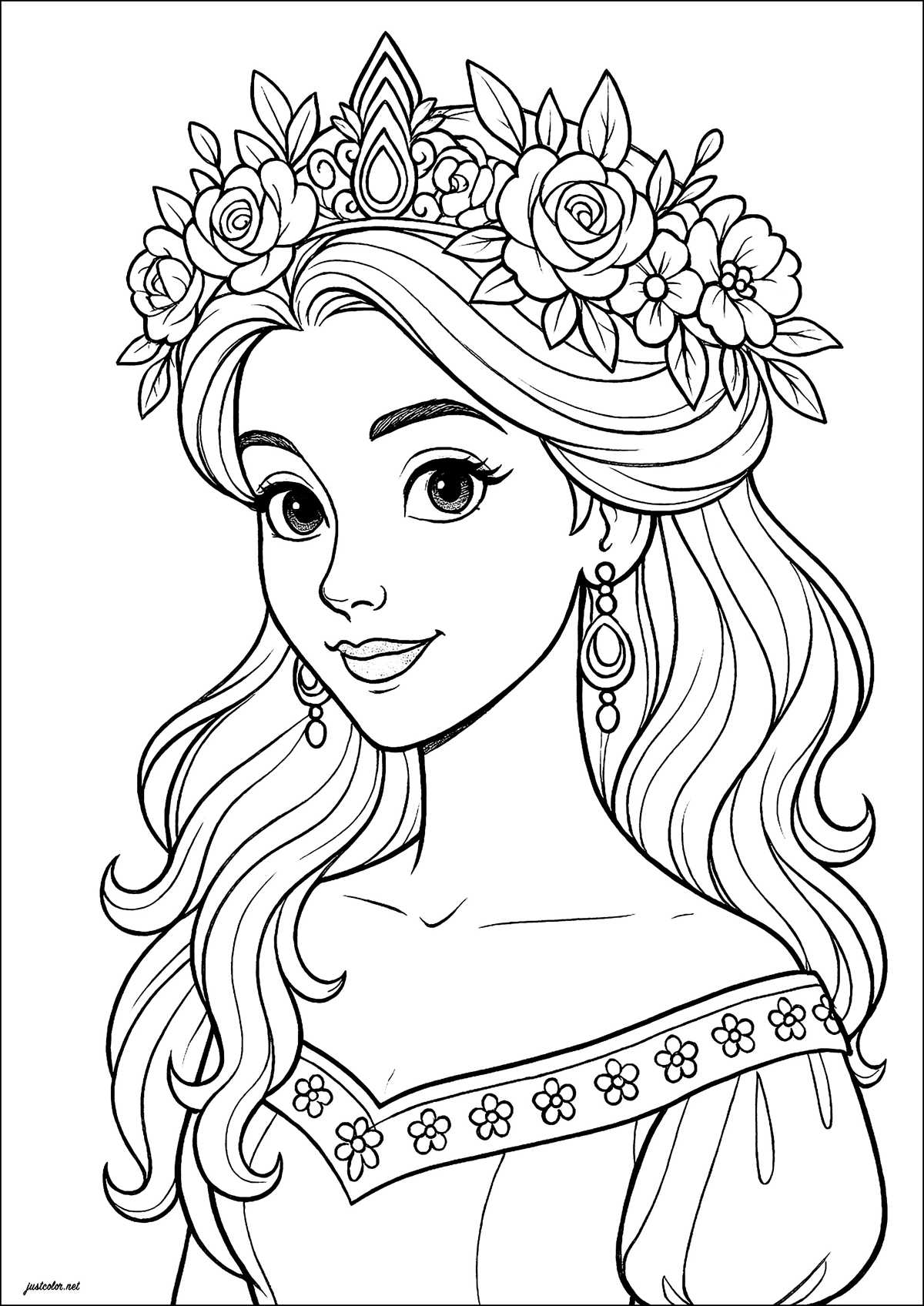 princess coloring pages free printable