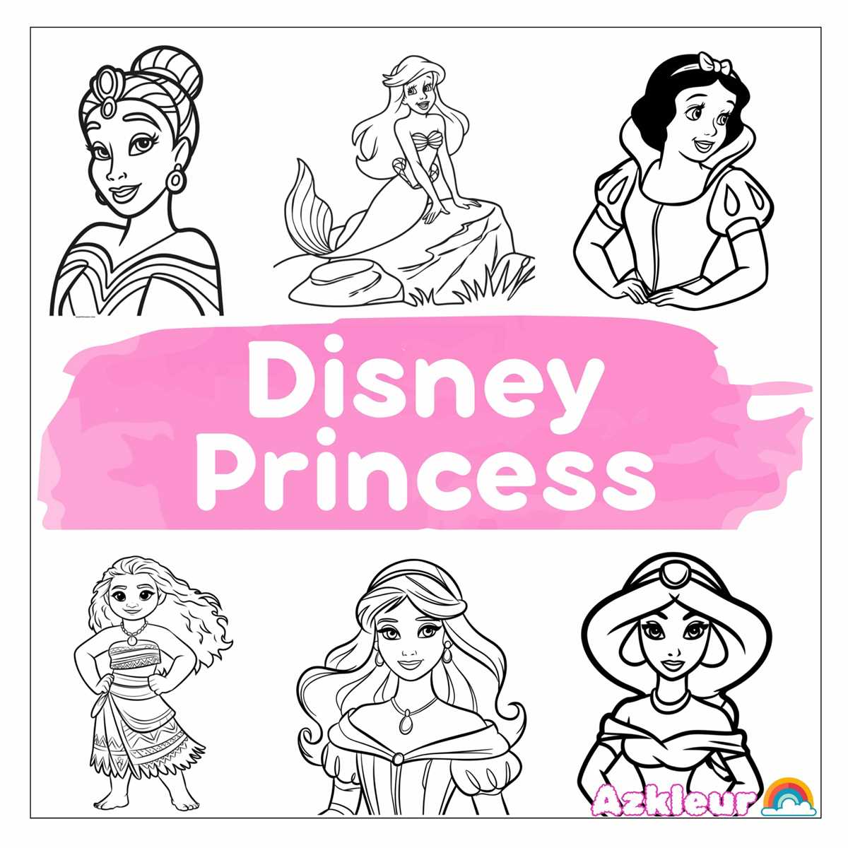 princess printable colouring pages
