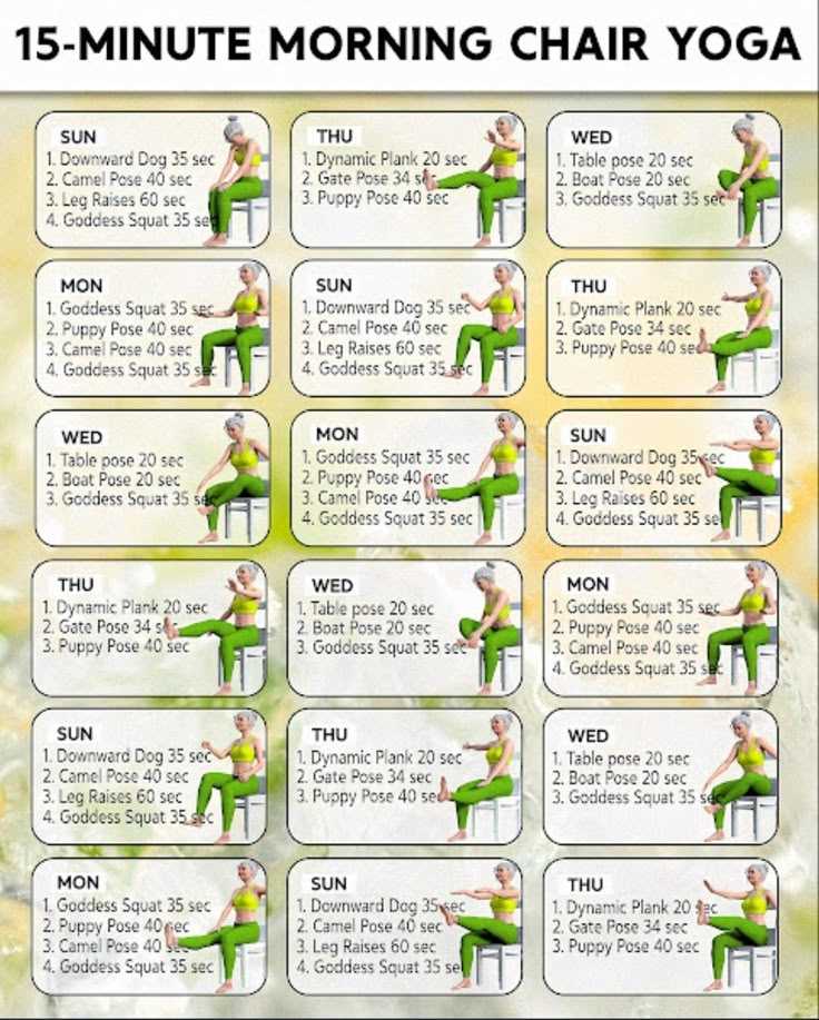 printable 28 day chair yoga for seniors