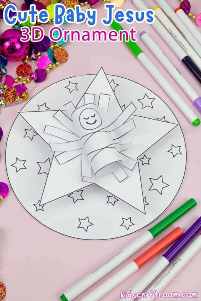 printable 3d ornament template