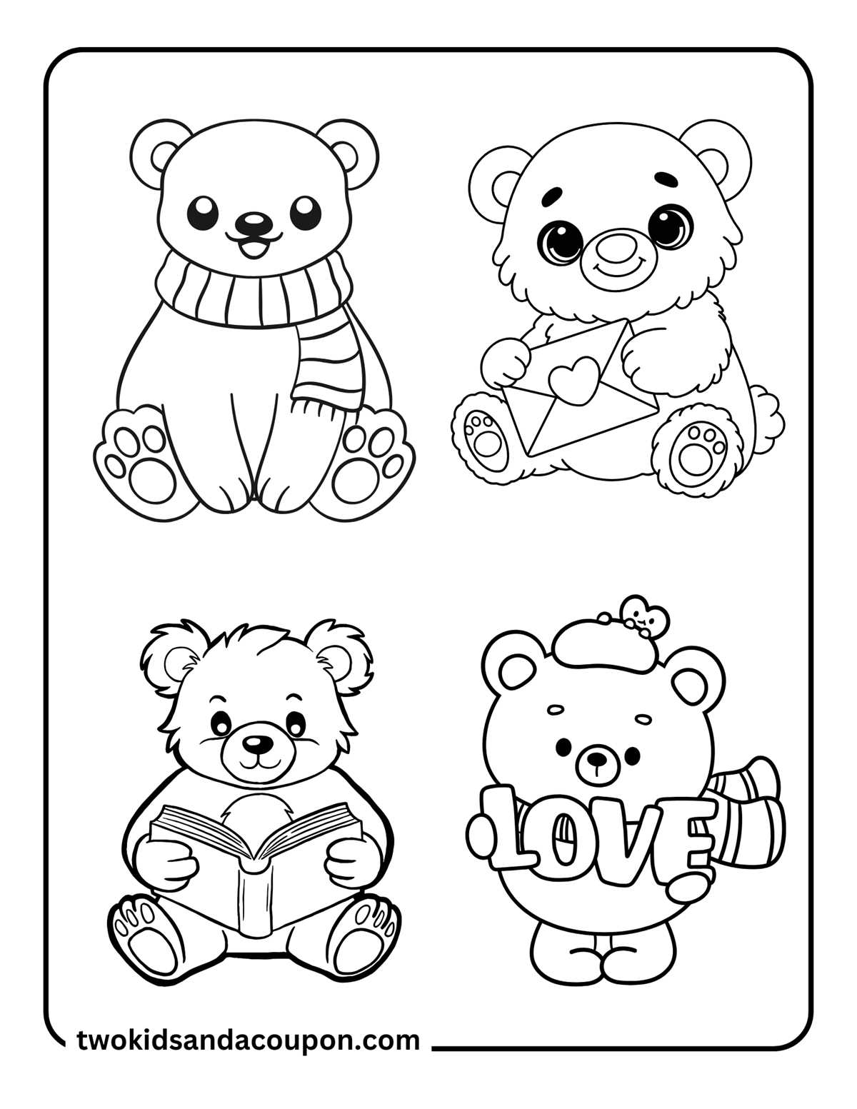 printable bear coloring pages