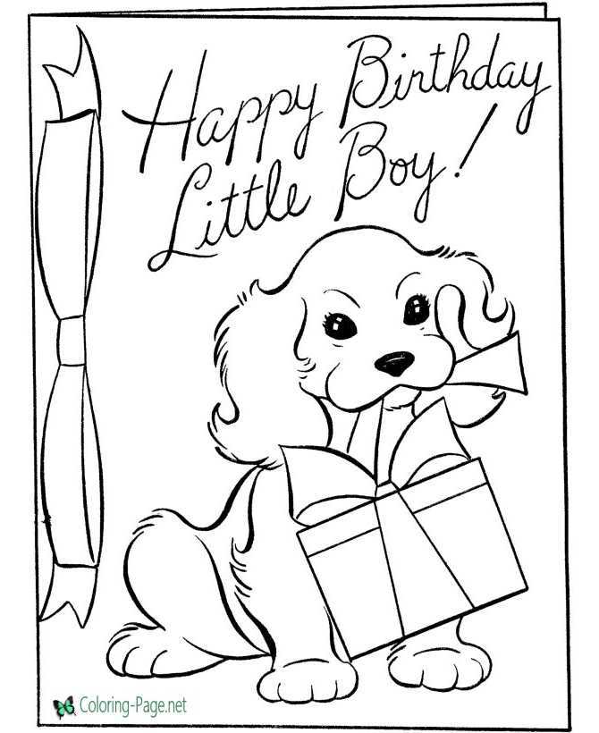 printable birthday cards coloring pages