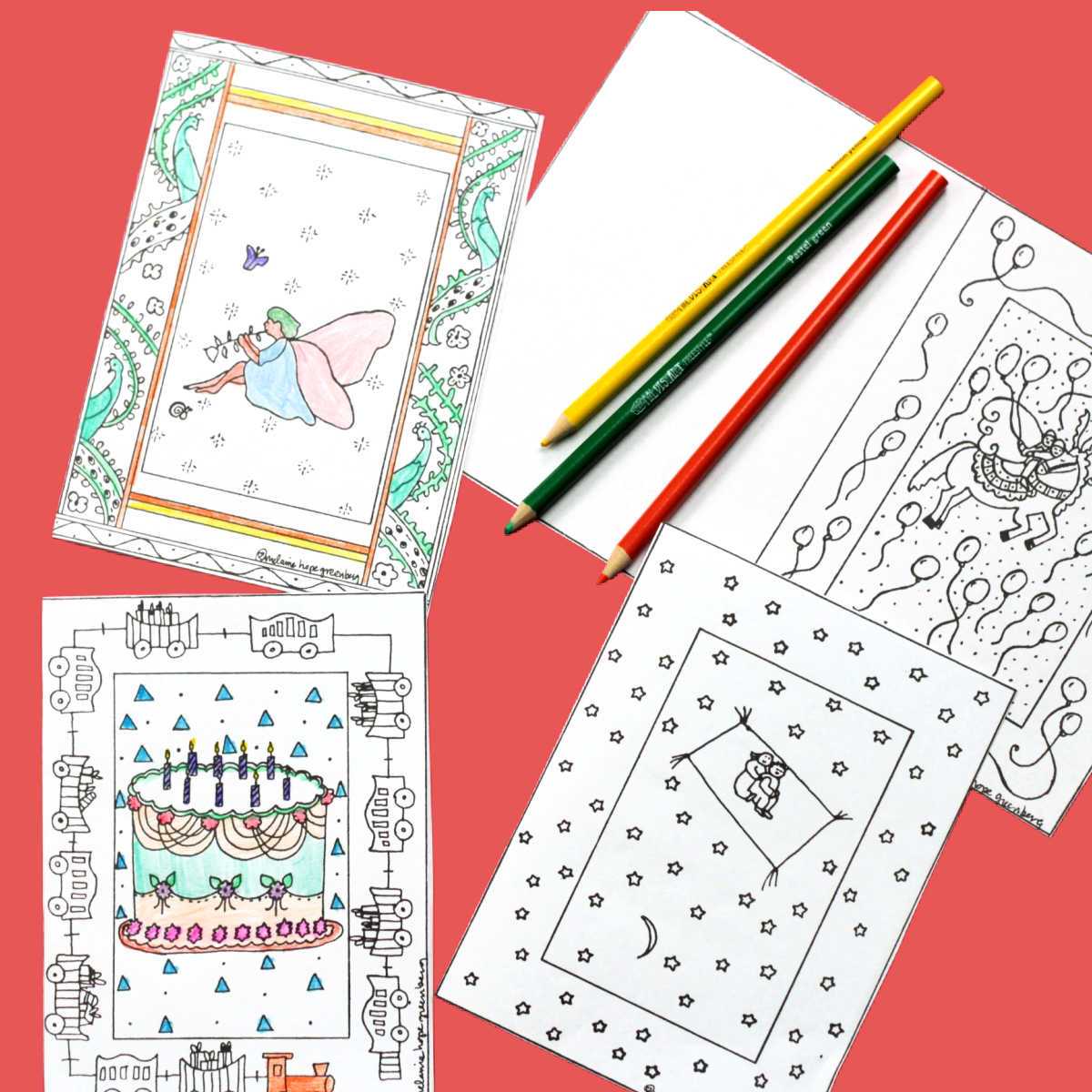 printable birthday cards for coloring