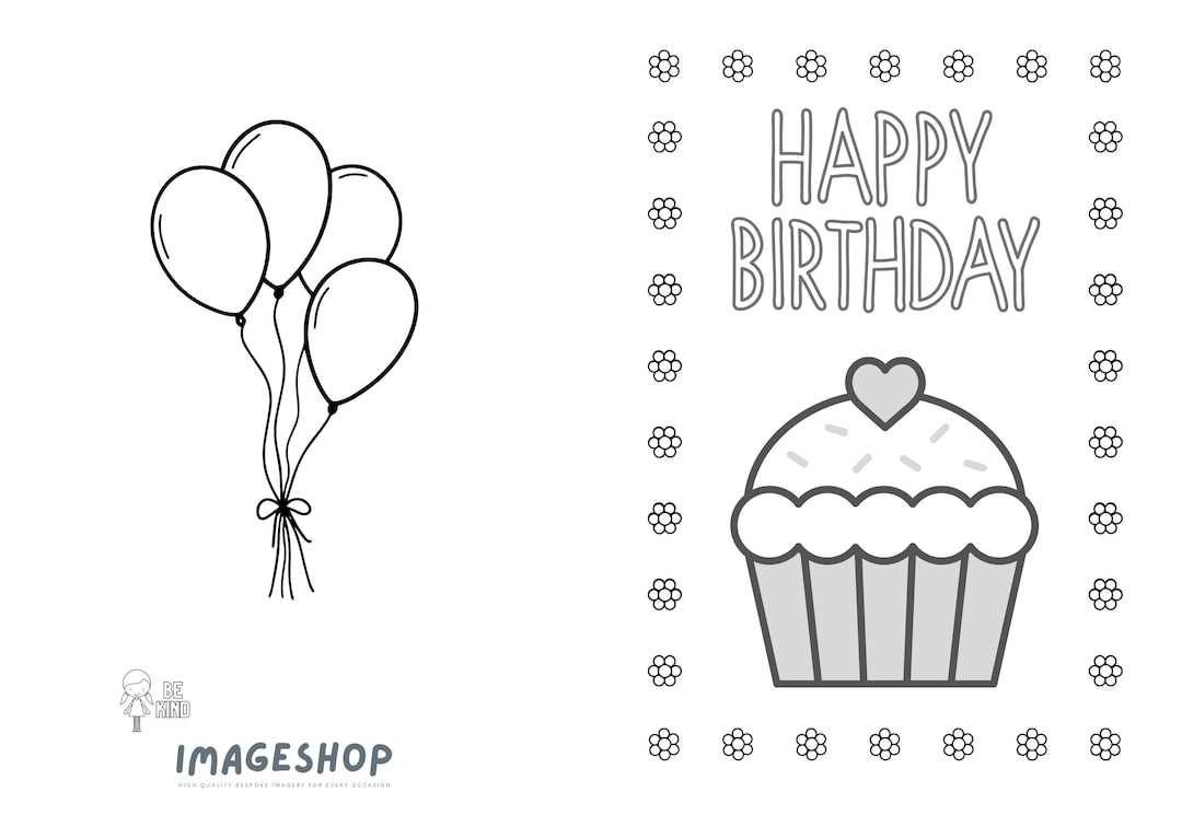 printable birthday cards for coloring