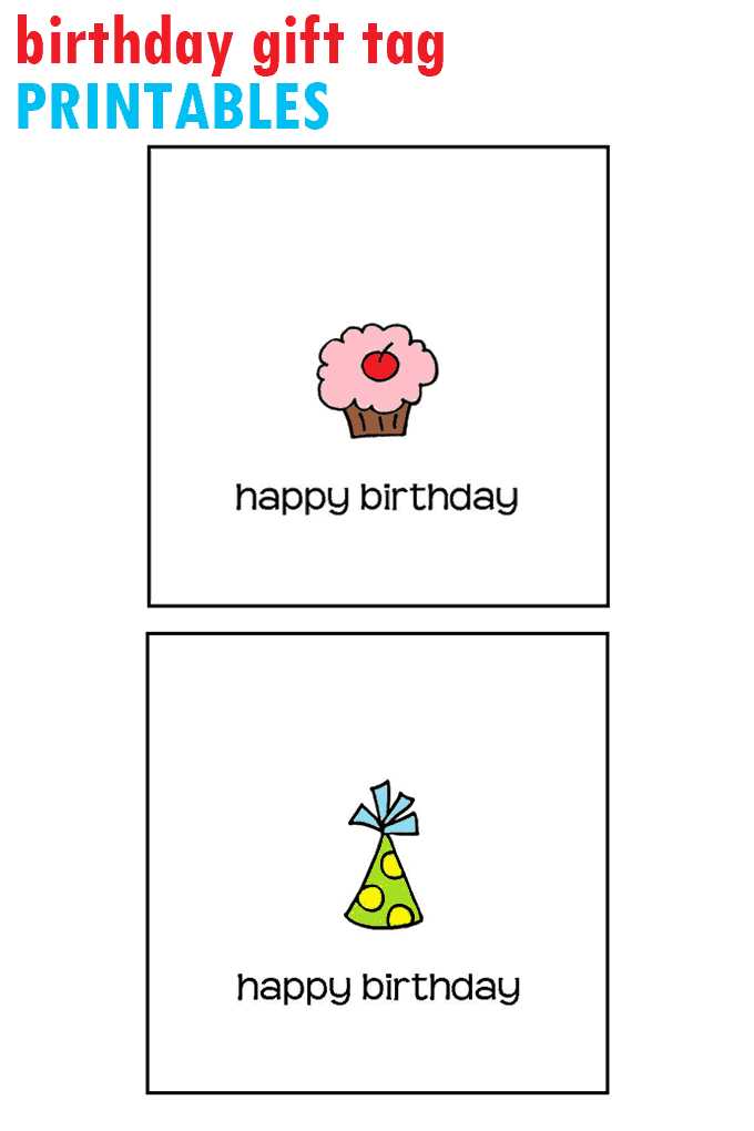 printable birthday gift tags