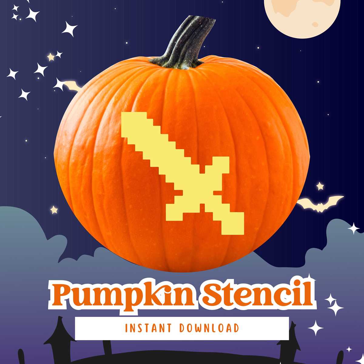 printable bluey pumpkin stencil