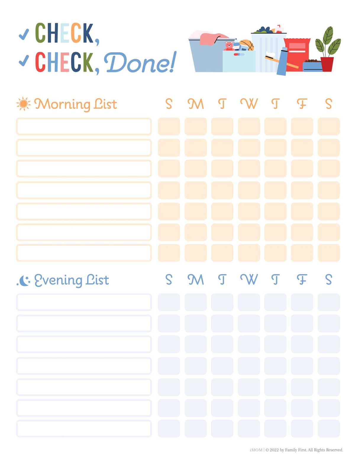 printable check list