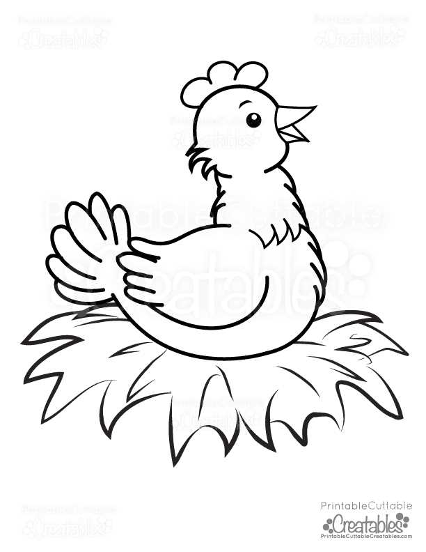 printable chicken coloring pages