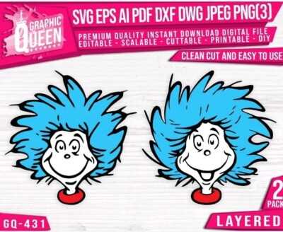 printable clip art thing 1 and thing 2