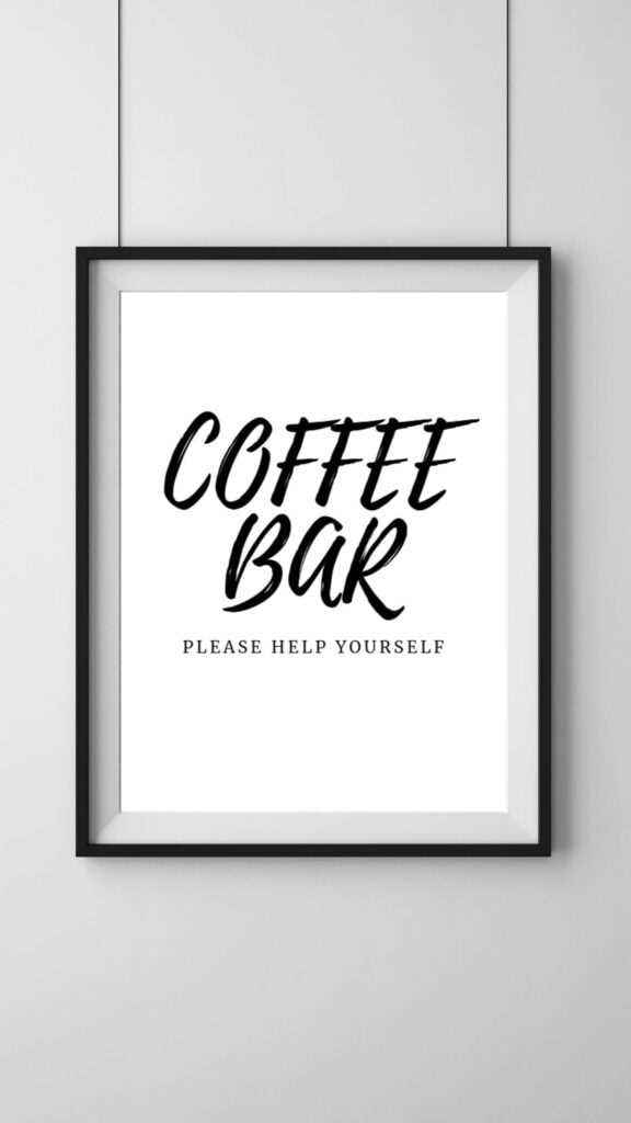 printable coffee bar signs printable coffee bar signs