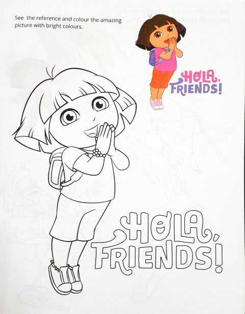 printable coloring pages of dora the explorer