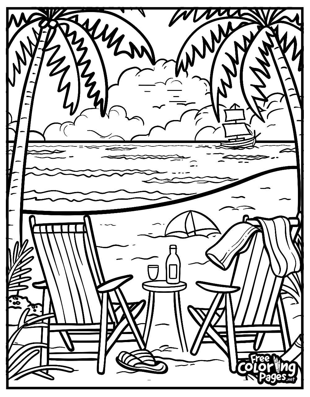 printable coloring pages of summer