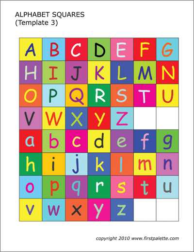 printable coloured letters