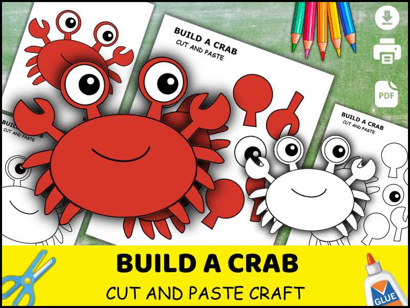 printable crab craft template