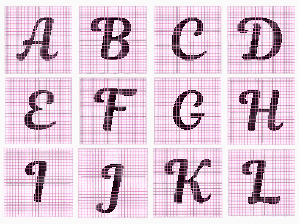 printable crochet letters graph printable crochet letters graph