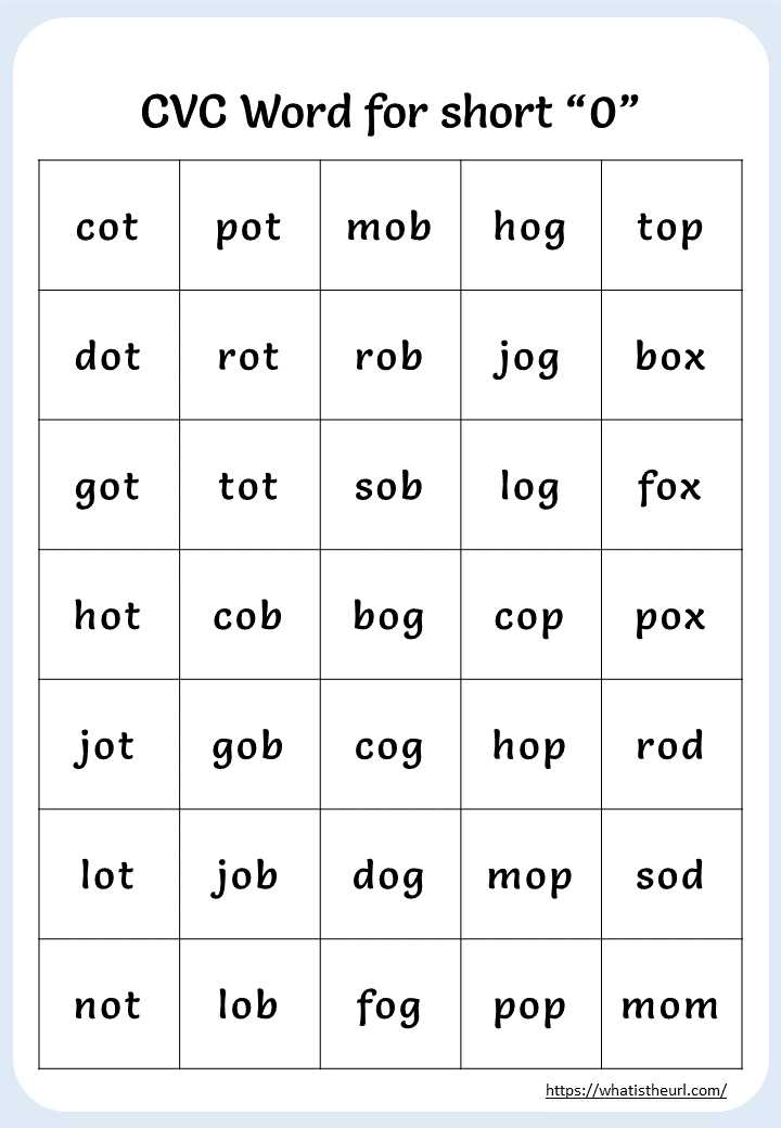 printable cvc words printable cvc words