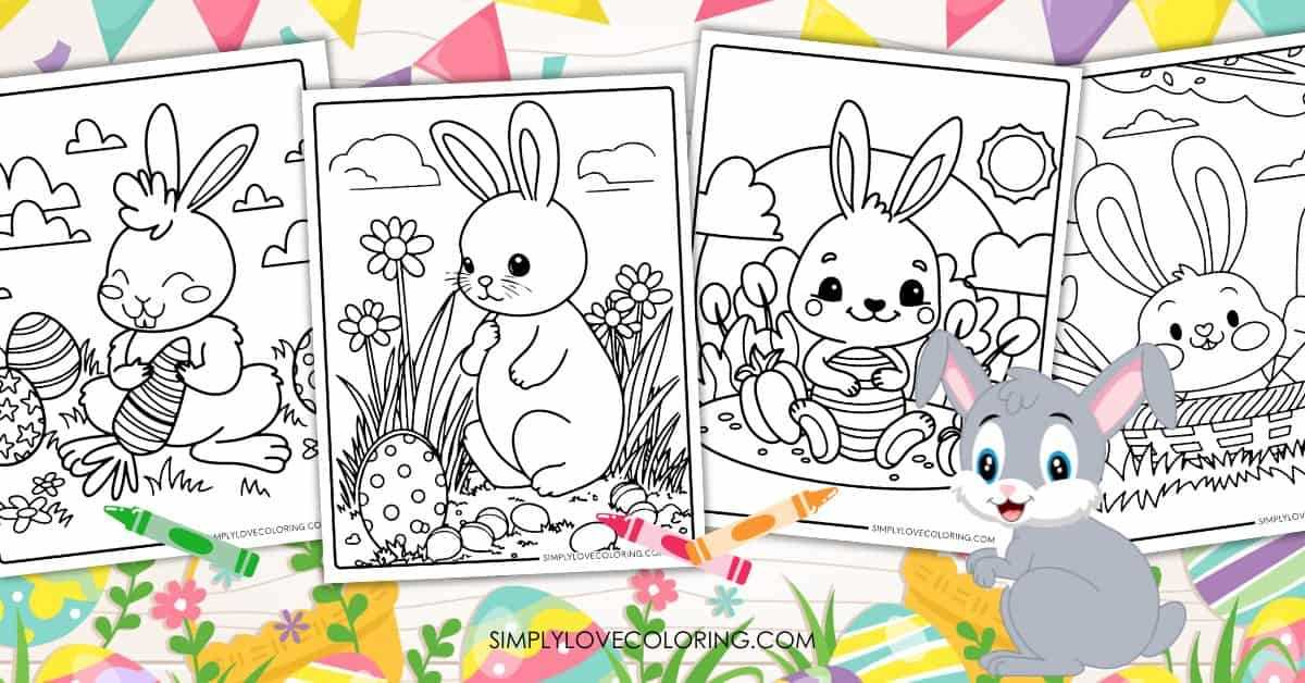 printable easter bunny coloring page