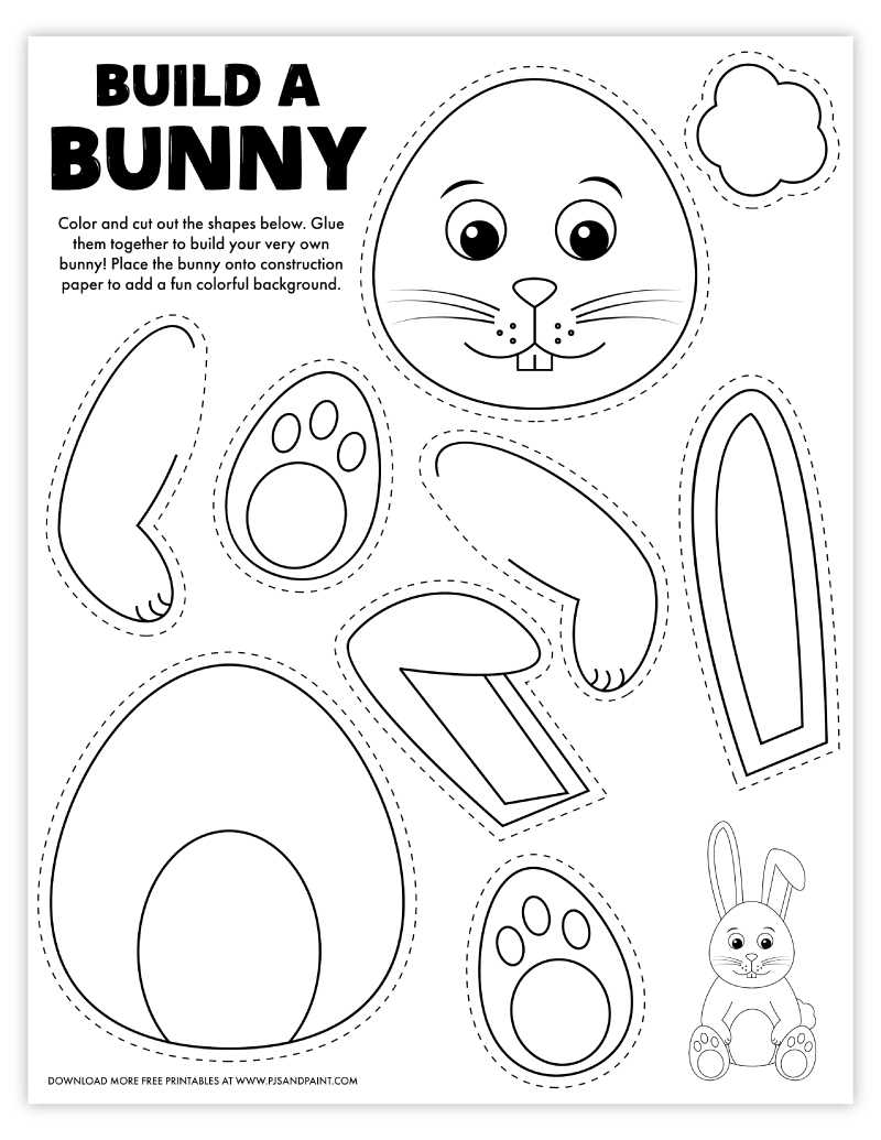 printable easter bunny cut out