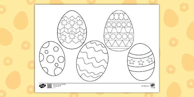 printable easter egg color pages