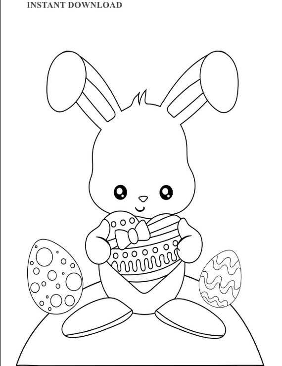 printable easter egg color pages