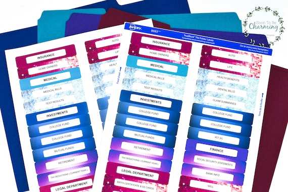 printable folder labels