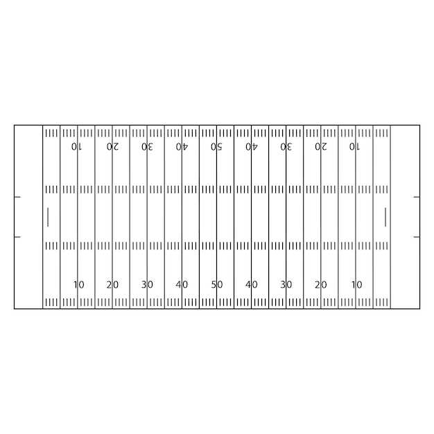 printable football field black and white