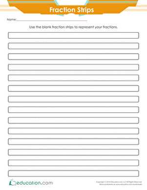 printable fraction strips