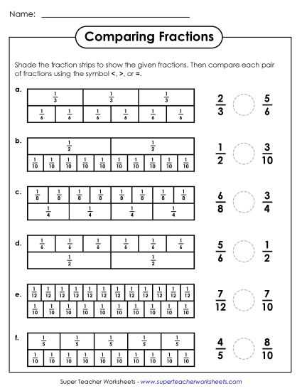 printable fraction strips