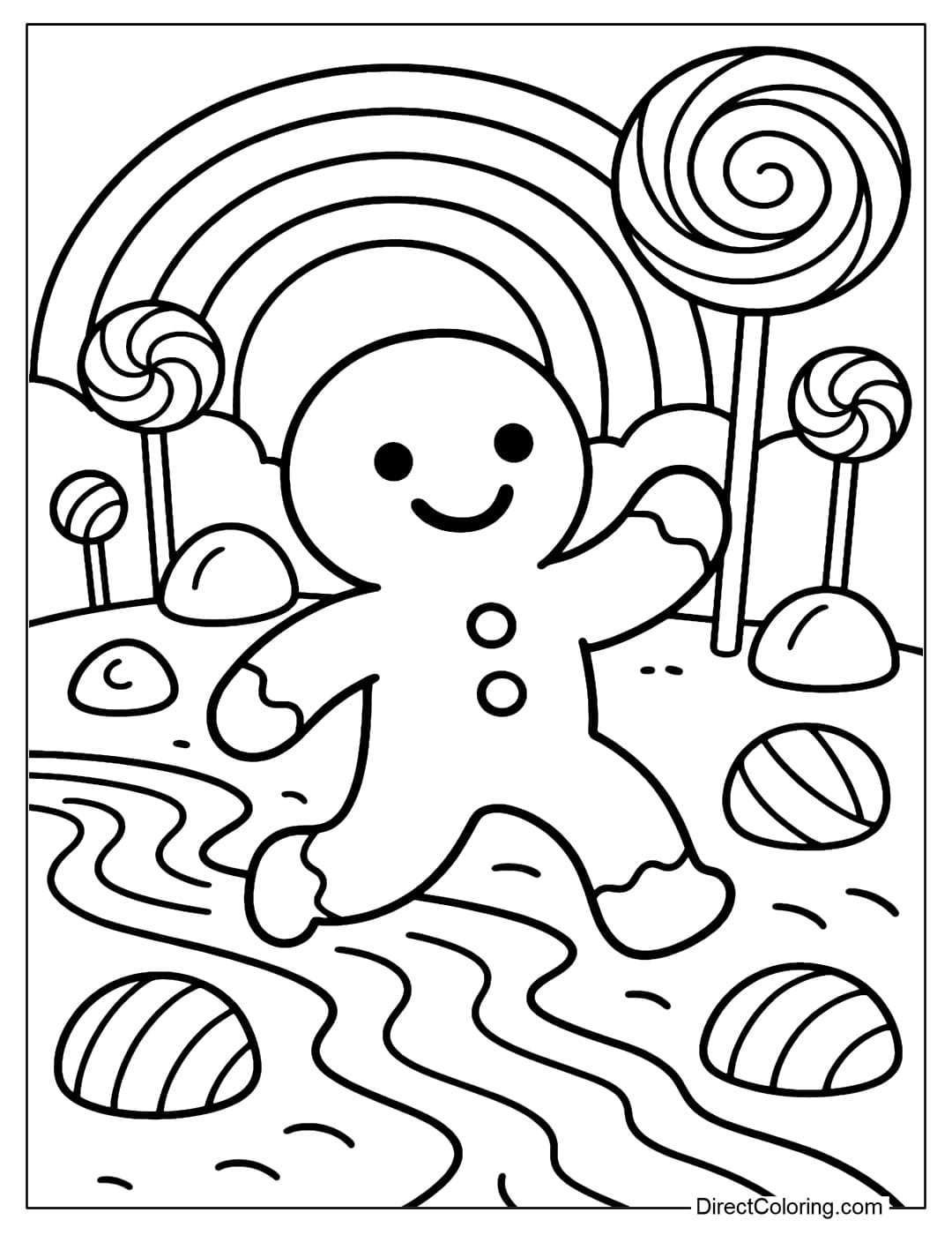 printable gingerbread coloring page