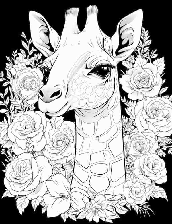 printable giraffe coloring pages