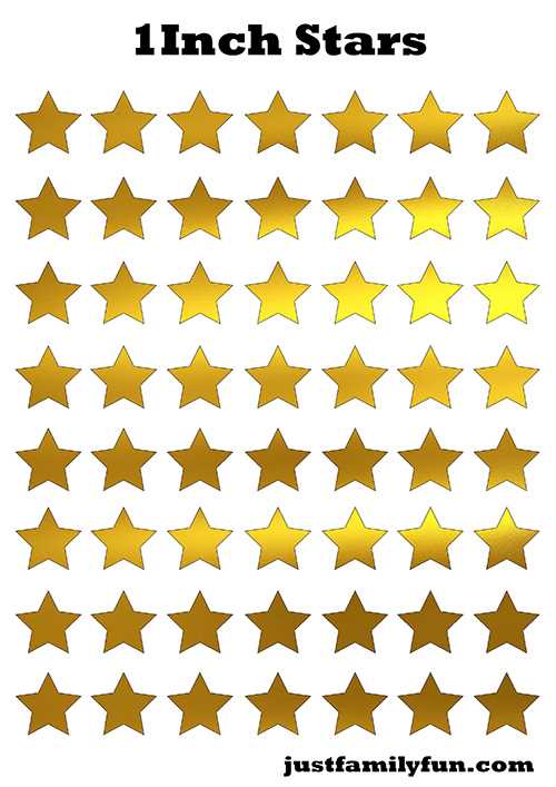 printable gold stars