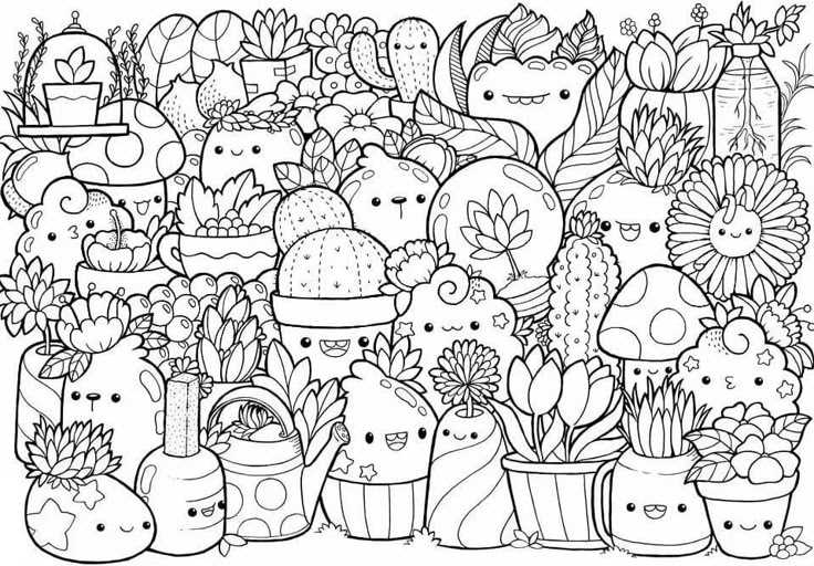 printable kawaii coloring pages