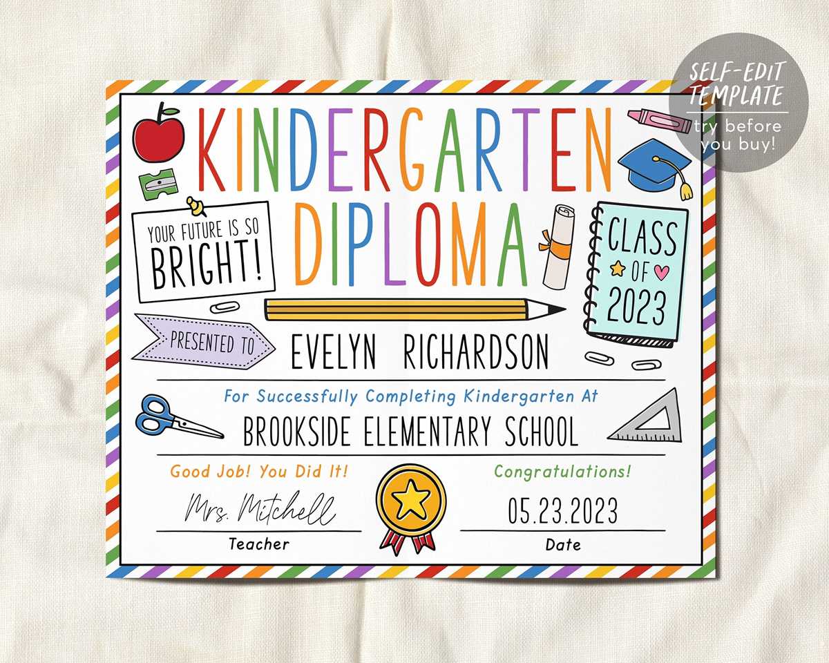 printable kindergarten diploma free printable kindergarten diploma free