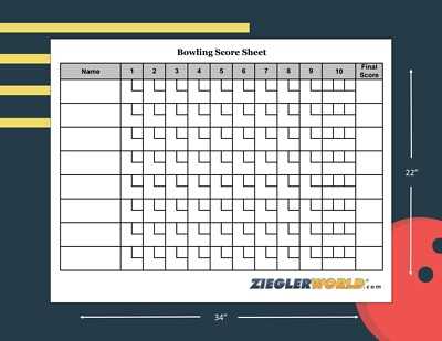 printable large bowling score sheet