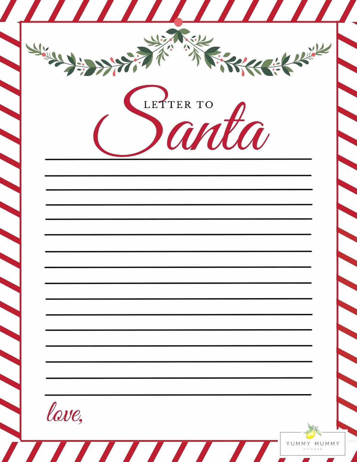 printable letter to santa template