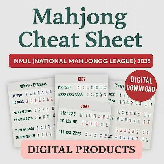 printable mahjong winning hands